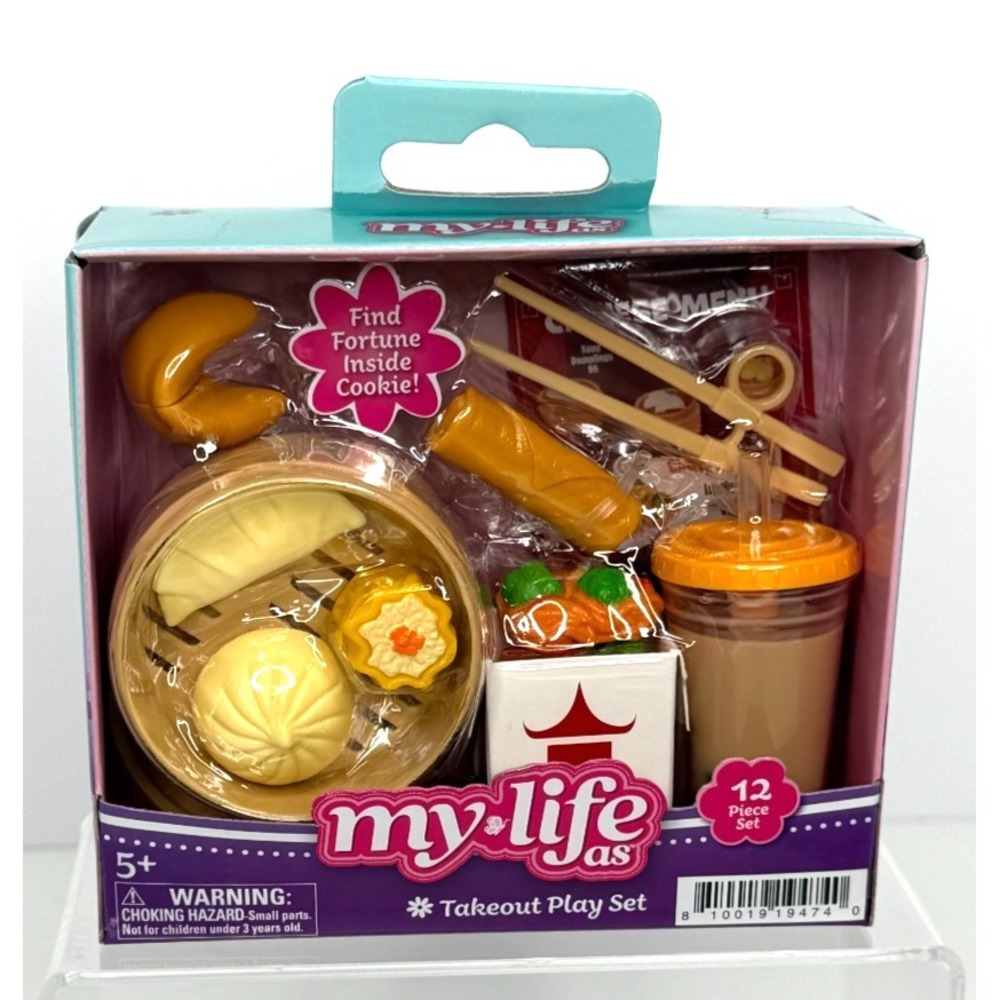 New MY LIFE As 12 pc Take Out Set for 18" Dolls incl Ameri Girl NIB